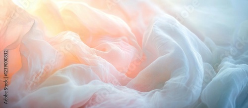 Wallpaper Mural Delicate flowing fabric with soft pastel colors creating an abstract background texture ideal for design elements and Copy Space Torontodigital.ca