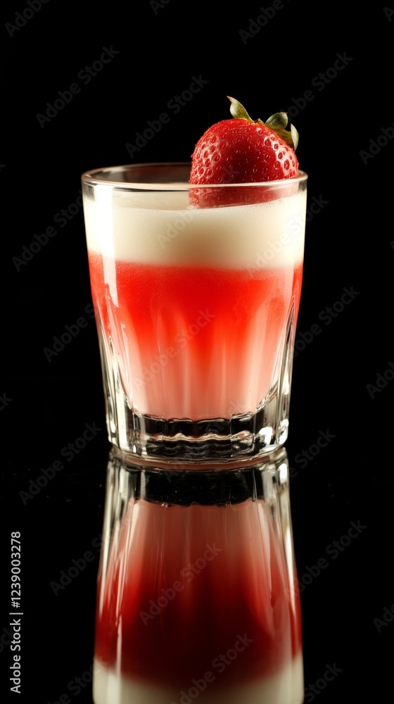 Fresh strawberry summer lemonade cocktail with ice and fruit pieces. Modern aesthetic. Fresh strawberry summer lemonade cocktail with ice and fruit pieces. Modern aesthetic.