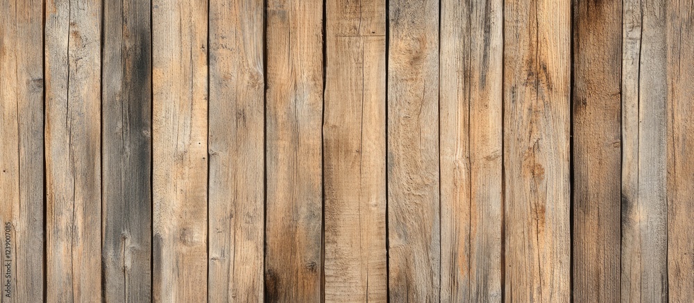 Naklejka premium Wooden Wall Texture with Vertical Planks in Natural Brown Tones Ideal for Background Use Copy Space Available