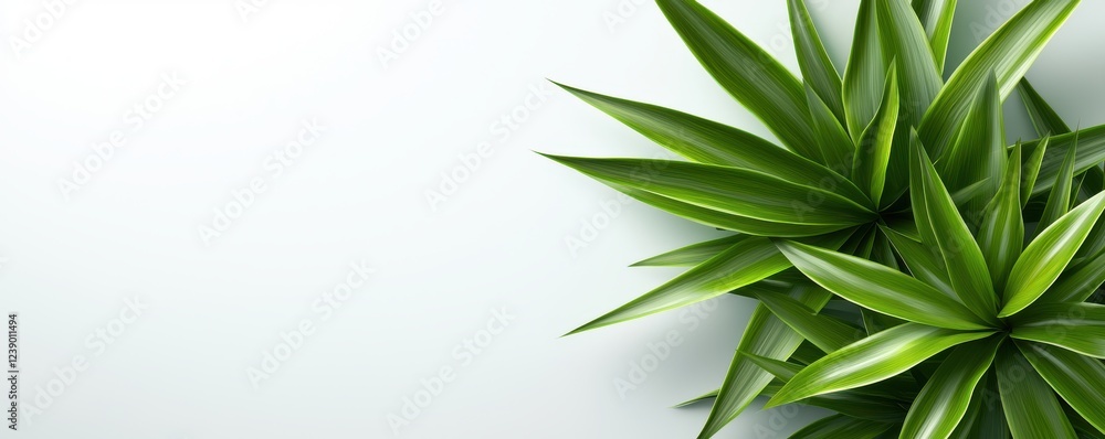 Fototapeta premium Fresh Green Leaves and Soft Background for Peaceful Atmosphere
