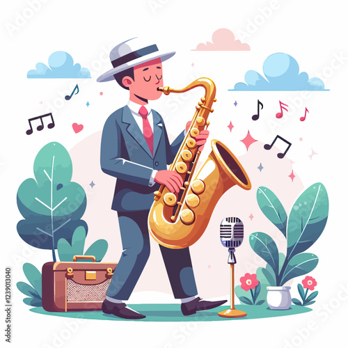 Boy playing the saxophone (1)