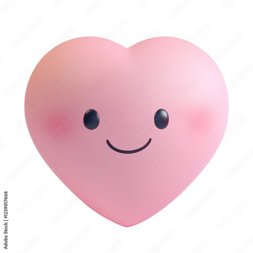 Minimalist 3D Clay-Rendered Heart Transparent Minimalist 3D Clay-Rendered Heart Transparent