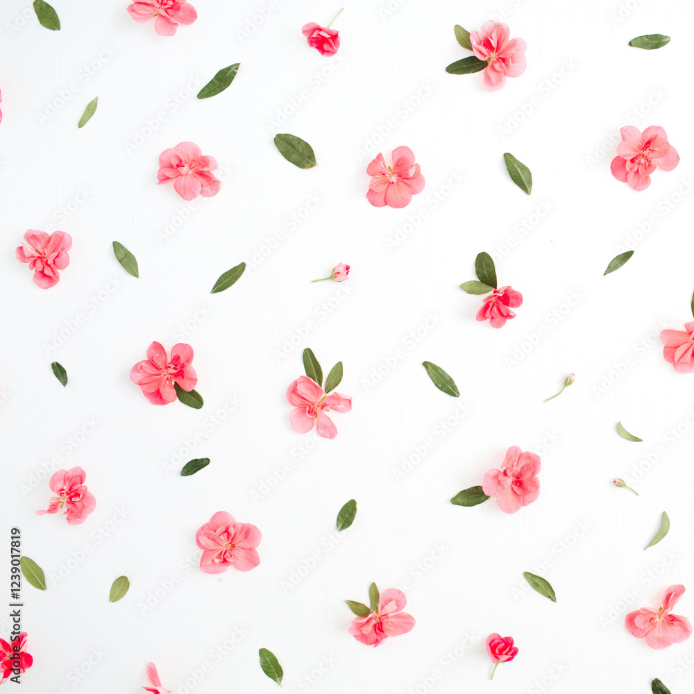 seamless pattern with pink flowers seamless pattern with pink flowers