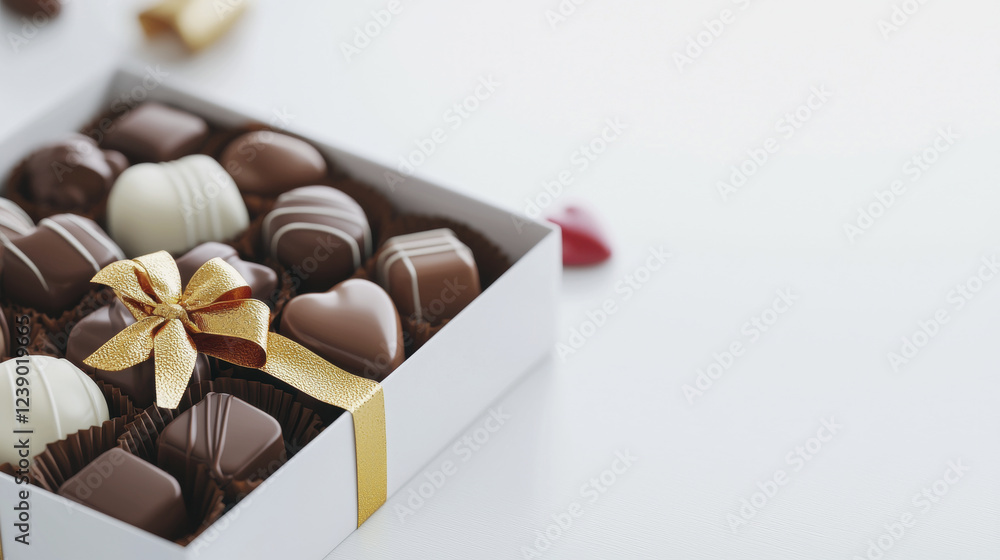 heart shaped box of assorted chocolates with golden ribbon, perfect for gifting heart shaped box of assorted chocolates with golden ribbon, perfect for gifting