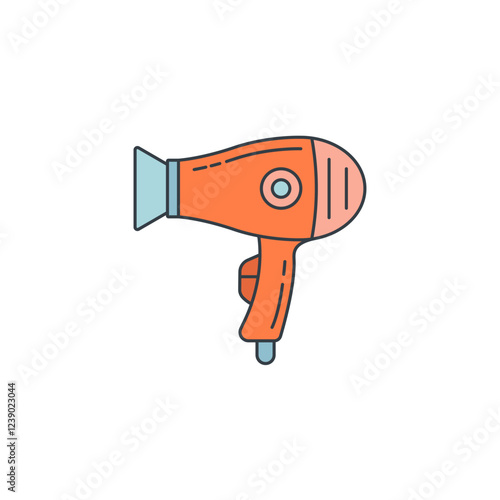 Hairdryer icon symbol vector illustration isolated on white background