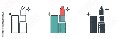 Lipstick icon symbol vector illustration isolated on white background