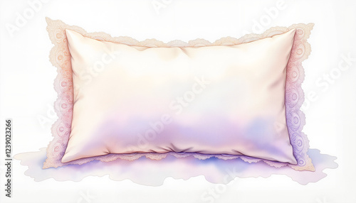 Wallpaper Mural Elegant satin ring bearer pillow with lace trim, wedding decor Torontodigital.ca