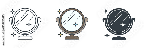 Mirror icon symbol vector illustration isolated on white background