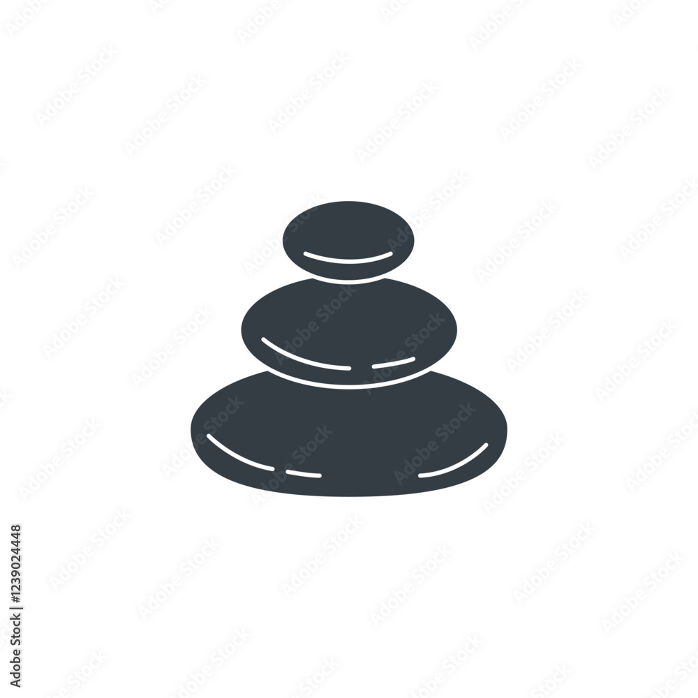Spa Stone icon symbol vector illustration isolated on white background