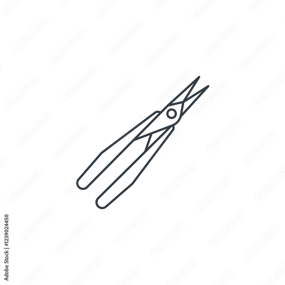 Tweezers icon symbol vector illustration isolated on white background Tweezers icon symbol vector illustration isolated on white background