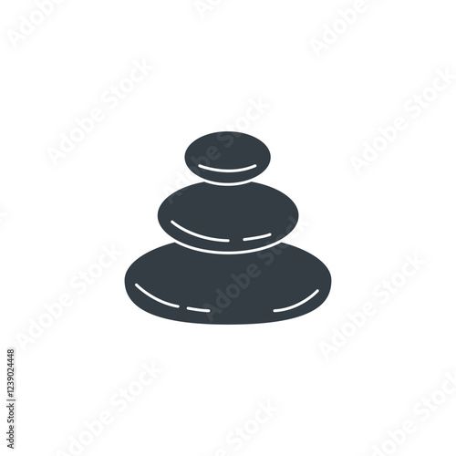 Spa Stone icon symbol vector illustration isolated on white background