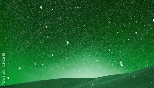 remoted falling snow on inexperienced screen