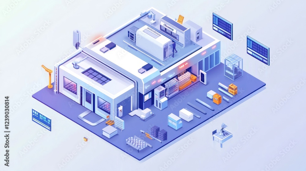 Automated Warehouse Modern Factory System Production Automated Warehouse Modern Factory System Production