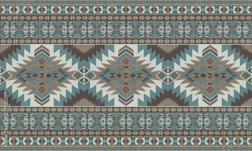 American tribal ethnic native pattern.Traditional Navajo,Aztec,Apache,Southwest and Mexican style fabric pattern.Abstract vector motifs pattern.For fabric,clothing,blanket,carpet,woven,wrap,decoration