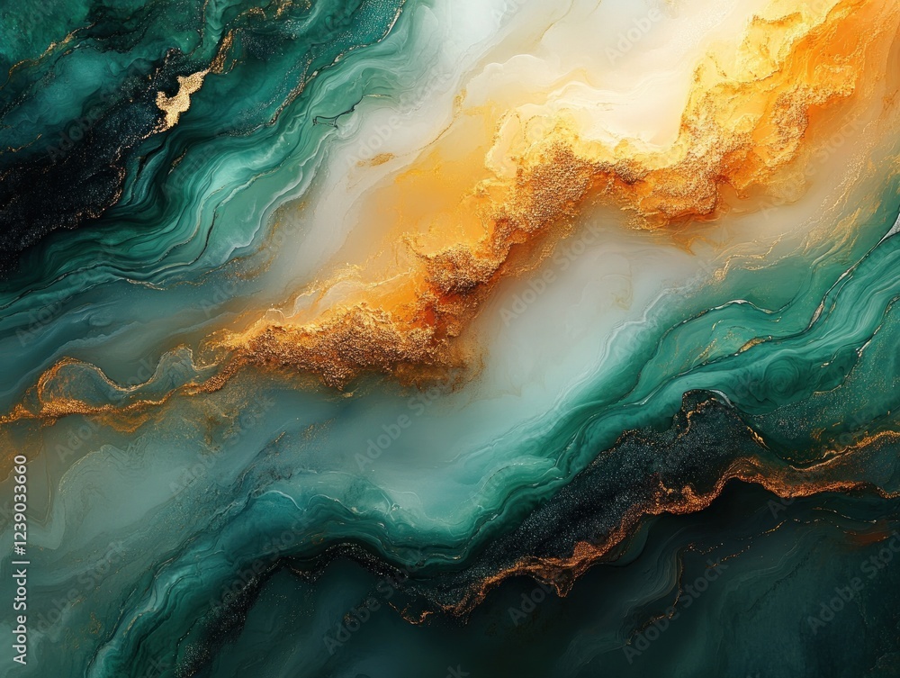 Abstract Turquoise and Gold Acrylic Painting Dynamic Background Texture Fluid Art Modern Wallpaper Abstract Turquoise and Gold Acrylic Painting Dynamic Background Texture Fluid Art Modern Wallpaper