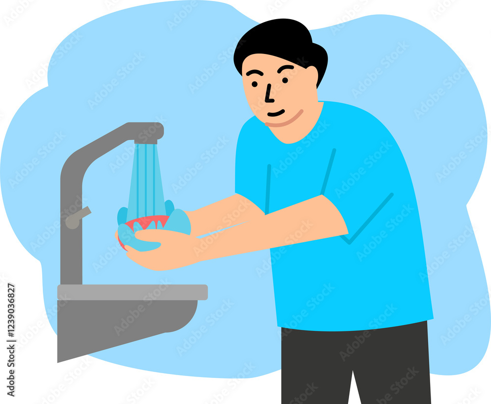 man washing hands with soap under running water. washing hands. hygiene concept. cleaning hands. hand sanitizer man washing hands with soap under running water. washing hands. hygiene concept. cleaning hands. hand sanitizer