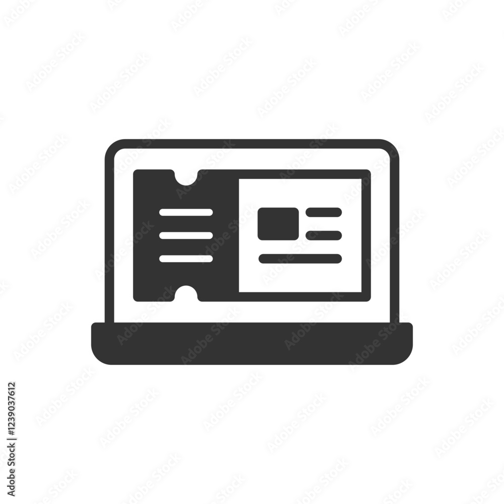 Online Ticket Icon - Laptop Icon Online Ticket Icon - Laptop Icon