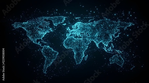 Wallpaper Mural Digital Global Network World Map Torontodigital.ca