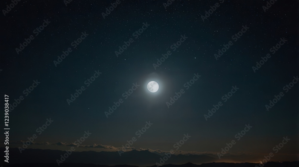 Naklejka premium moon, night, sky, full, dark, moonlight, cloud, clouds, space, blue, light, halloween, nature, lunar, bright, planet, black, stars, astronomy, full moon, star, tree, midnight, sea, water