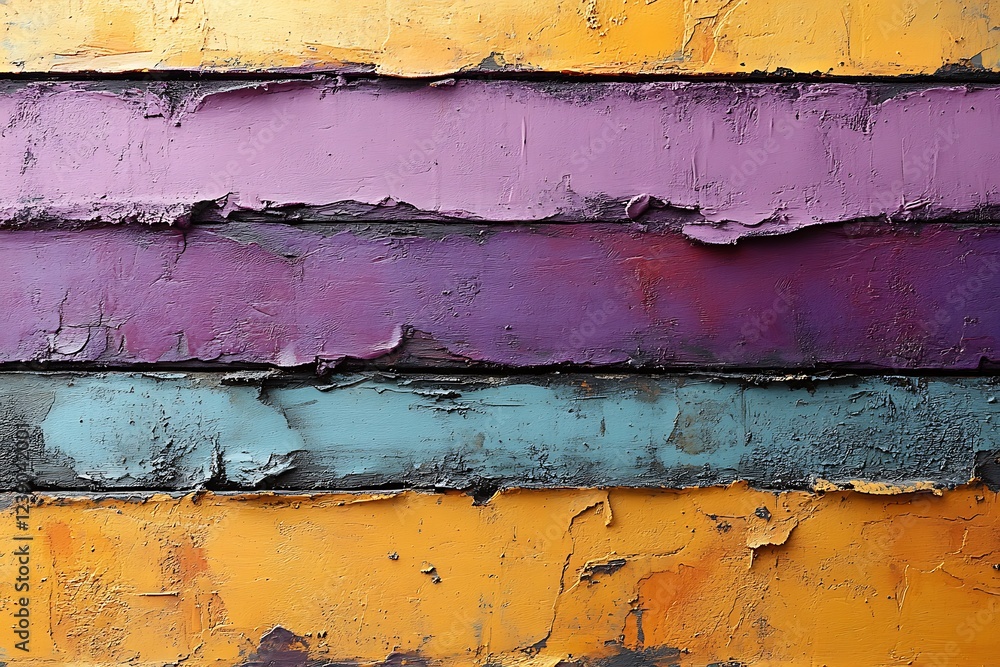 Obraz premium Abstract Textured Horizontal Paint Stripes Artwork