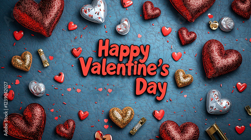 Professional best selling stock photography, valentine's day background that reads "Happy Valentine's Day"