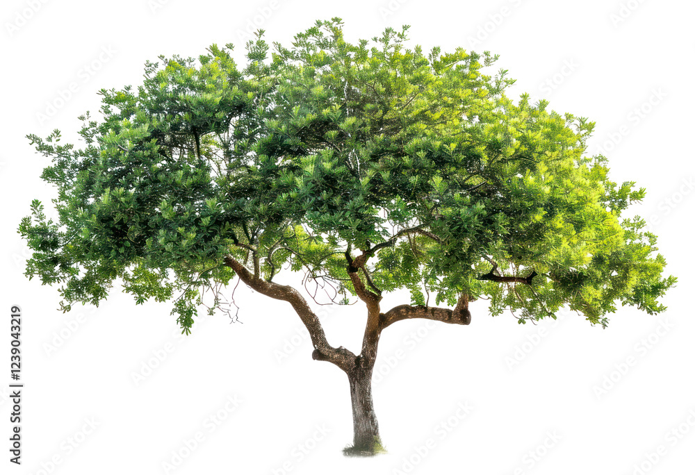 Obraz premium PNG Lush green tree isolated background