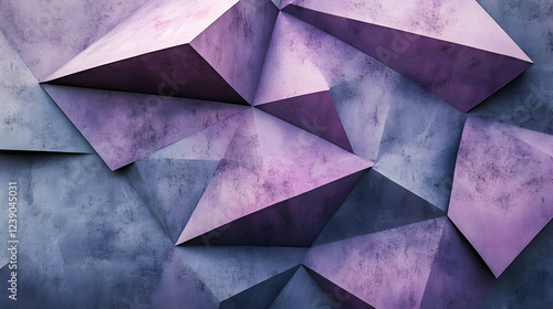 Wallpaper Mural Geometric polygons in mauve and steel, sharp and modern Torontodigital.ca