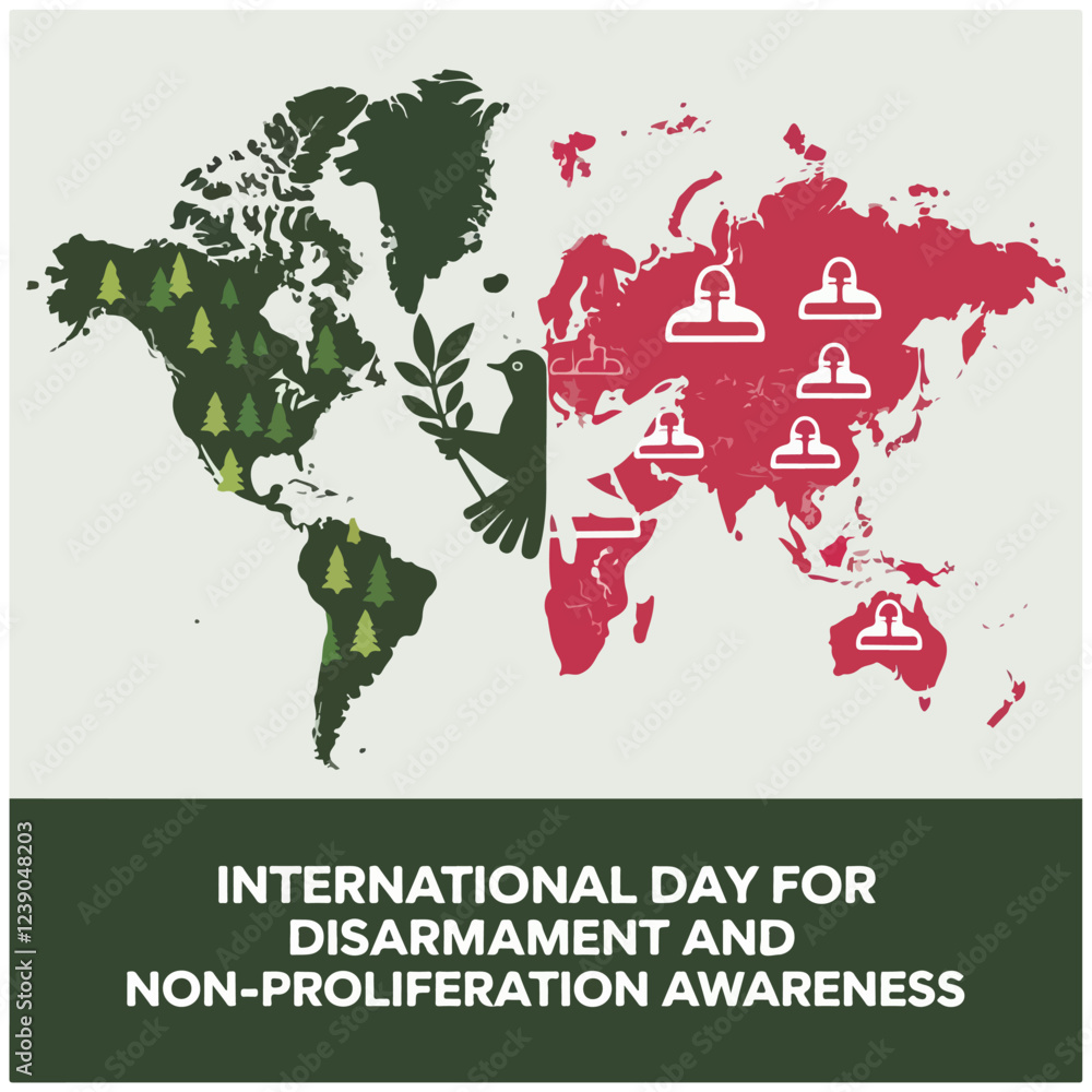 Naklejka premium International Day for Disarmament and Non-Proliferation Awareness flyer,poster.image.22.eps