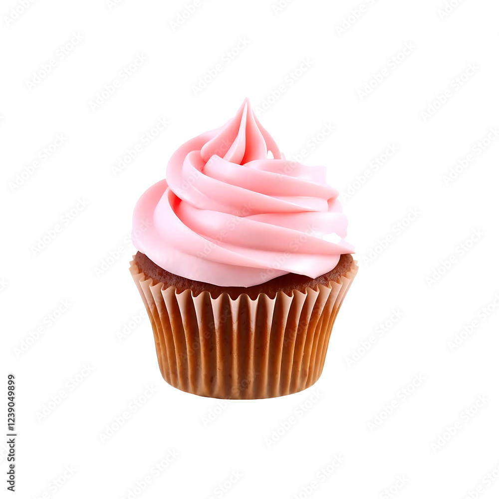 Delicious Cupcake with Pink and Blue Swirl Frosting Delicious Cupcake with Pink and Blue Swirl Frosting