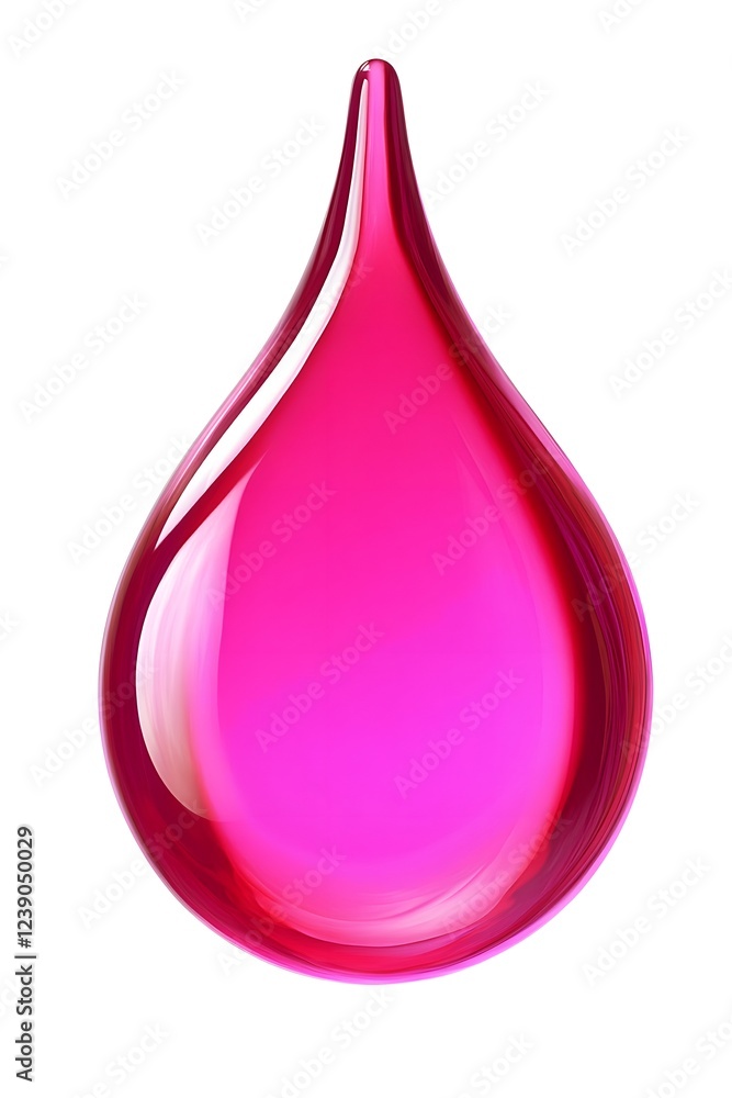 Dripping Fluid magenta color, on a white background, generative AI Dripping Fluid magenta color, on a white background, generative AI