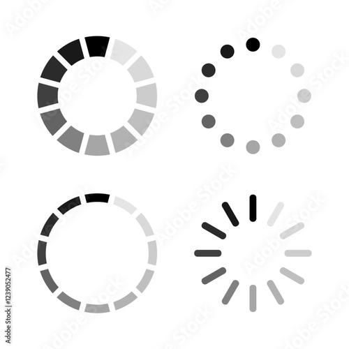 collection of loading and buffering symbols for websites