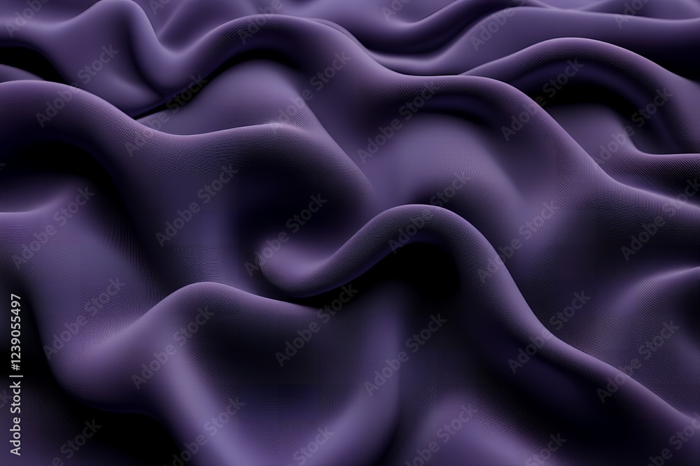 Obraz premium Abstract Draped Purple Fabric Texture Luxurious Soft Waves Elegant Smooth Background