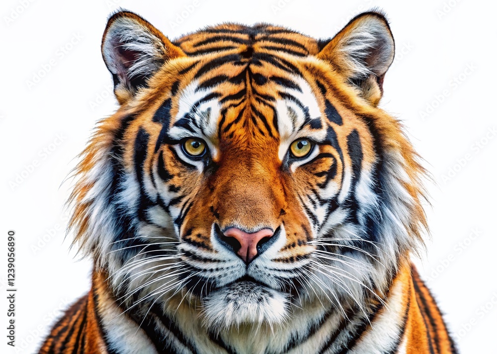 Naklejka premium Majestic Black and White Tiger: High Contrast Wildlife Photography