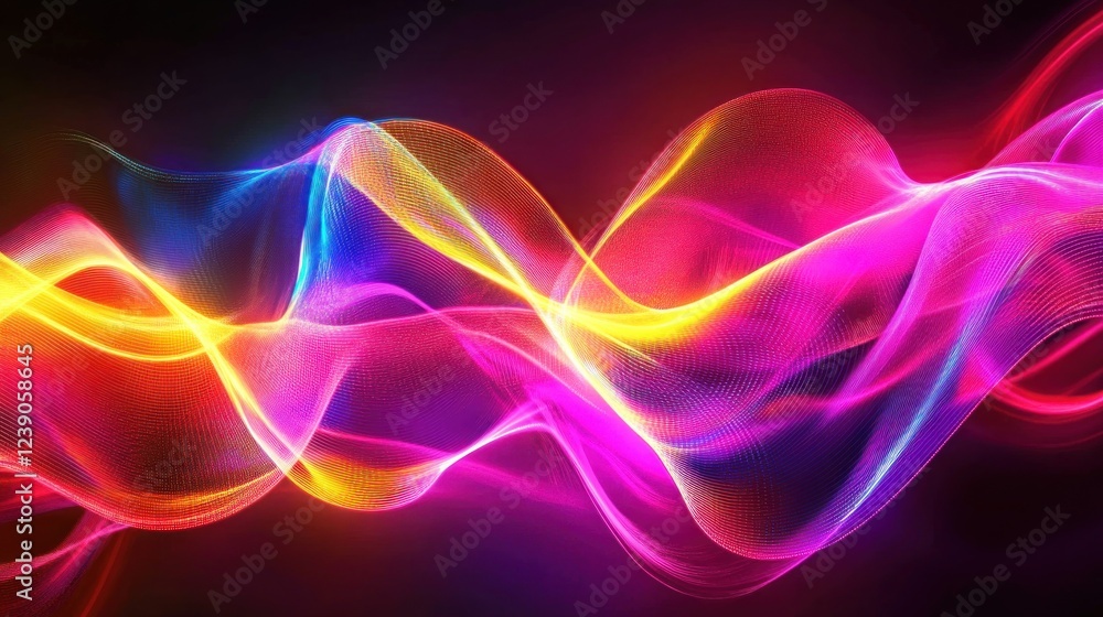Abstract colorful glowing wave background. Abstract colorful glowing wave background.