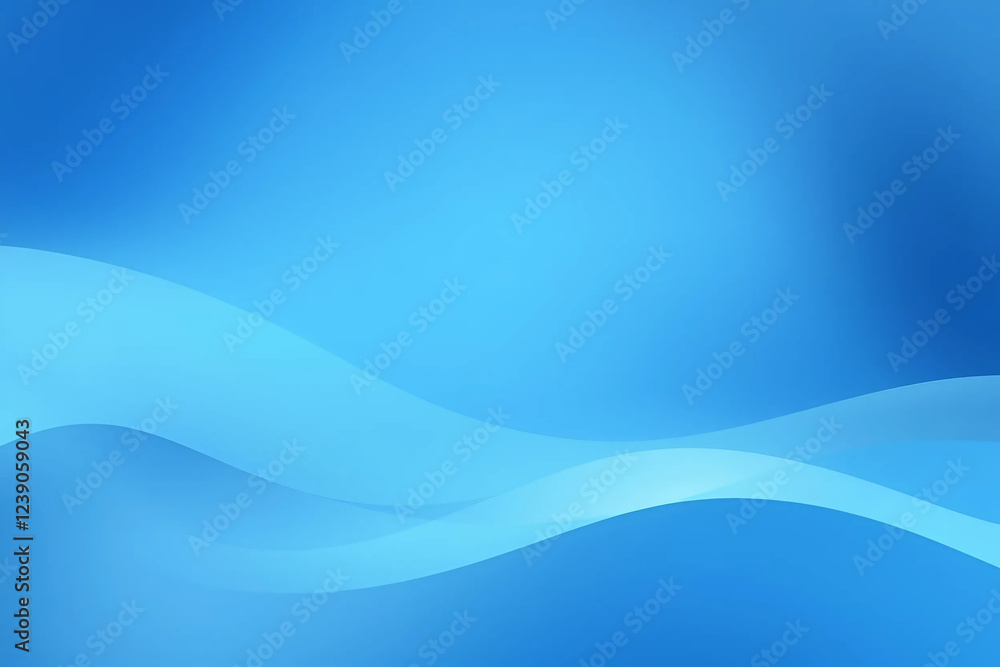 Naklejka premium Abstract Background with Blue Tones and Gentle Curved Lines