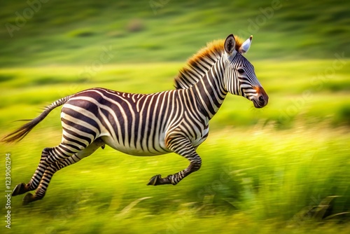Majestic Cape Mountain Zebra in Motion