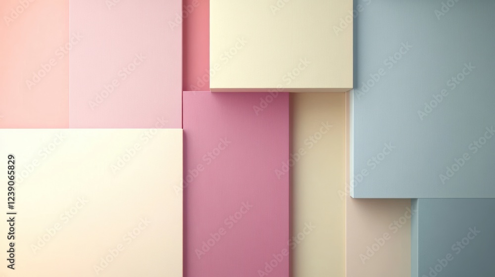 Abstract pastel color block background.