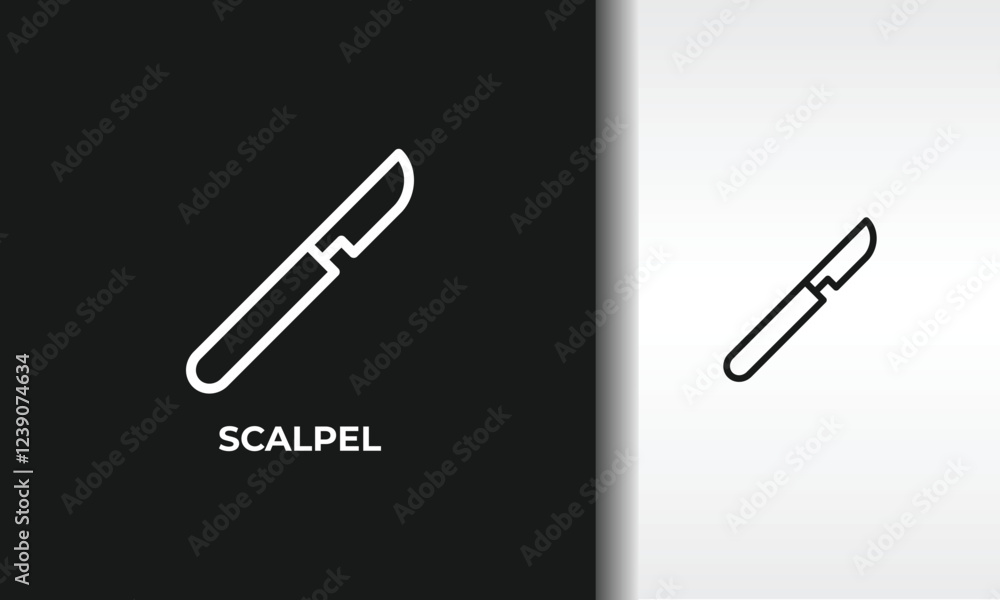 Obraz premium Scalpel Vector, Icon Or Logo Sign Isolated Symbol Illustration