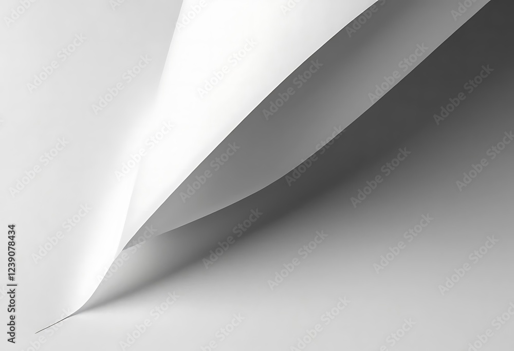 Abstract White Paper Curves and Shadows Minimalist Design Abstract White Paper Curves and Shadows Minimalist Design