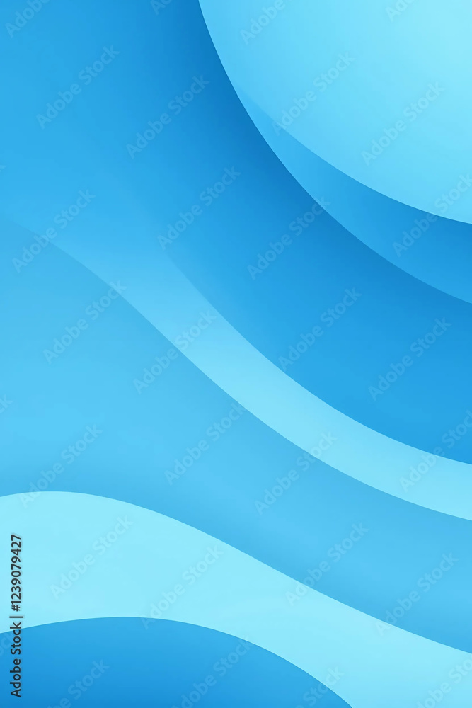 Fototapeta premium Abstract Background with Blue Tones and Gentle Curved Lines