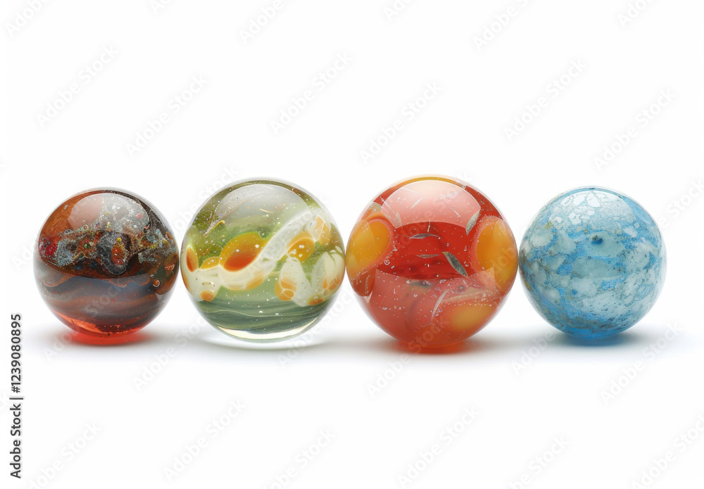 Colorful glass marbles in various designs and patterns, showcasing vibrant colors and textures. These decorative items evoke nostalgia and playfulness, perfect for collectors Colorful glass marbles in various designs and patterns, showcasing vibrant colors and textures. These decorative items evoke nostalgia and playfulness, perfect for collectors