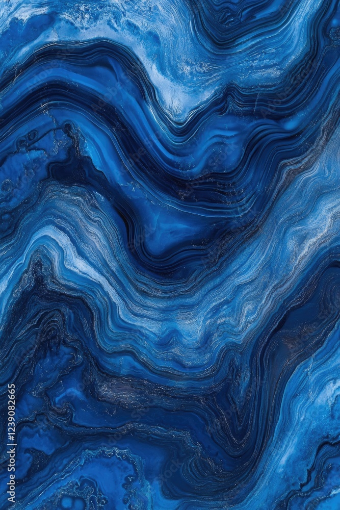 Obraz premium Geological Patterns: Blue and Gray Abstract Design
