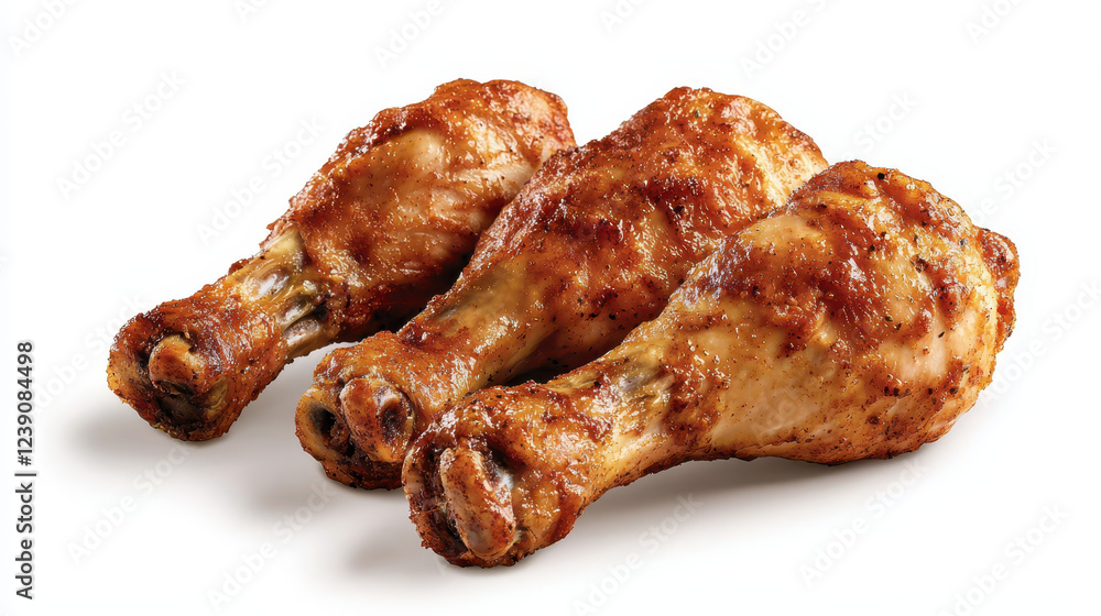 Crispy fried chicken drumsticks, golden brown and deliciously seasoned Crispy fried chicken drumsticks, golden brown and deliciously seasoned