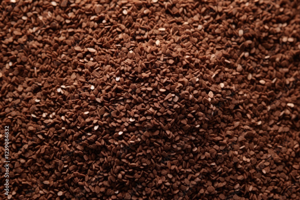 Abundant Chocolate Sprinkles. Brown Cocoa Toppings for Bakery and Baking as Cake Accessory on White Background with Textured Candy Look Abundant Chocolate Sprinkles. Brown Cocoa Toppings for Bakery and Baking as Cake Accessory on White Background with Textured Candy Look