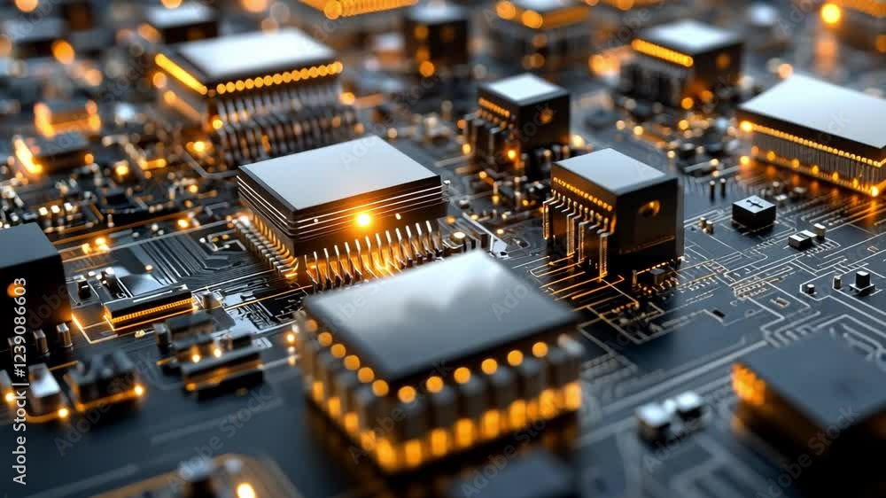 Innovative technology showcases intricate circuits and bright signals in high definition Innovative technology showcases intricate circuits and bright signals in high definition