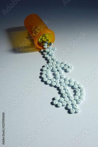 Prescription Drug Still Life on White Background