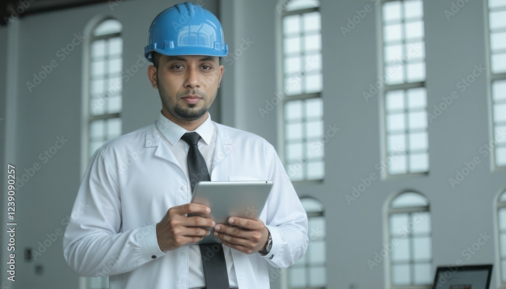 Portrait of a Confident Engineer Holding a Tablet Portrait of a Confident Engineer Holding a Tablet