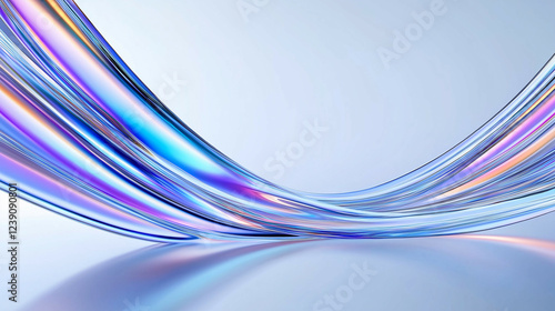 modern 3d crystalline and iridescent wallpaper