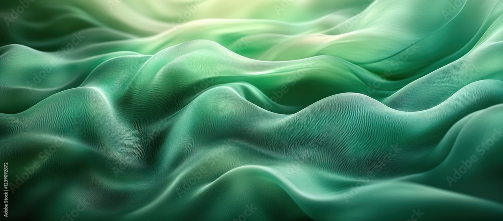 Minimalist Green Fabric Abstract Wallpaper Flowing Curves Smooth Folds Elegant Background Minimalist Green Fabric Abstract Wallpaper Flowing Curves Smooth Folds Elegant Background