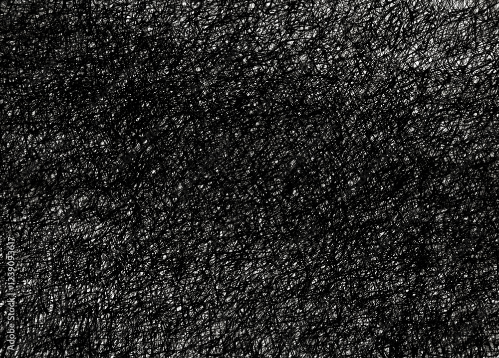 Fototapeta premium Close up of a black pencil and felt-tip pen stroke for design on white paper background 